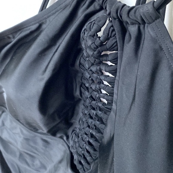 Swimsuits For All Tankini Black TOP ONLY, Size 22 - Picture 3 of 8